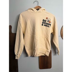 Zara Peach Go Outside & Roll Graphic Pullover Hoodie Sweatshirt Size 11-12